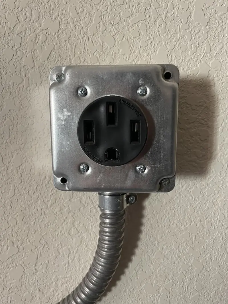 NEMA 14-50 outlet installed for Smart Home Electrical in Donaldsonville